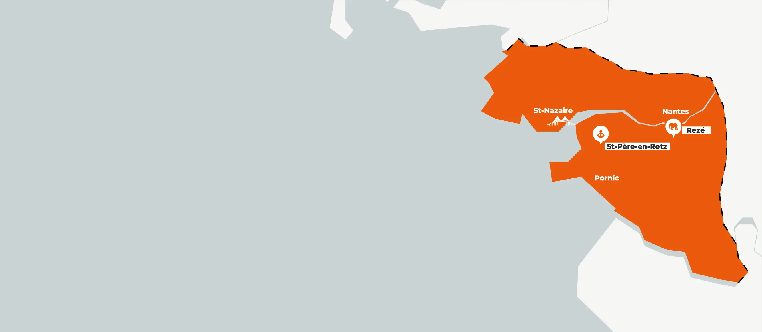 Carte de la zone d'intervention du constructeur de maison individuelle Macoretz SCOP