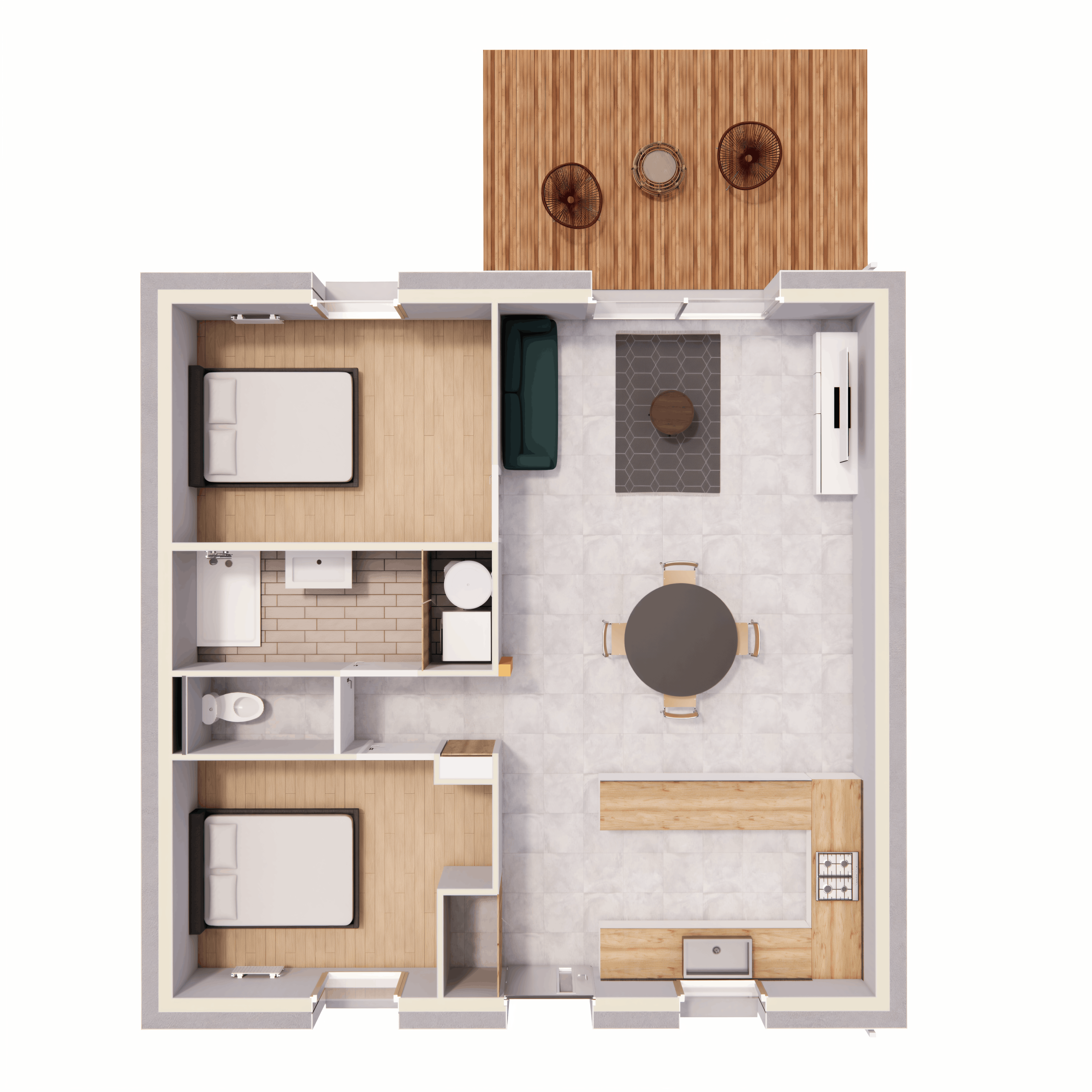 plan maison ecolutive T3 PP