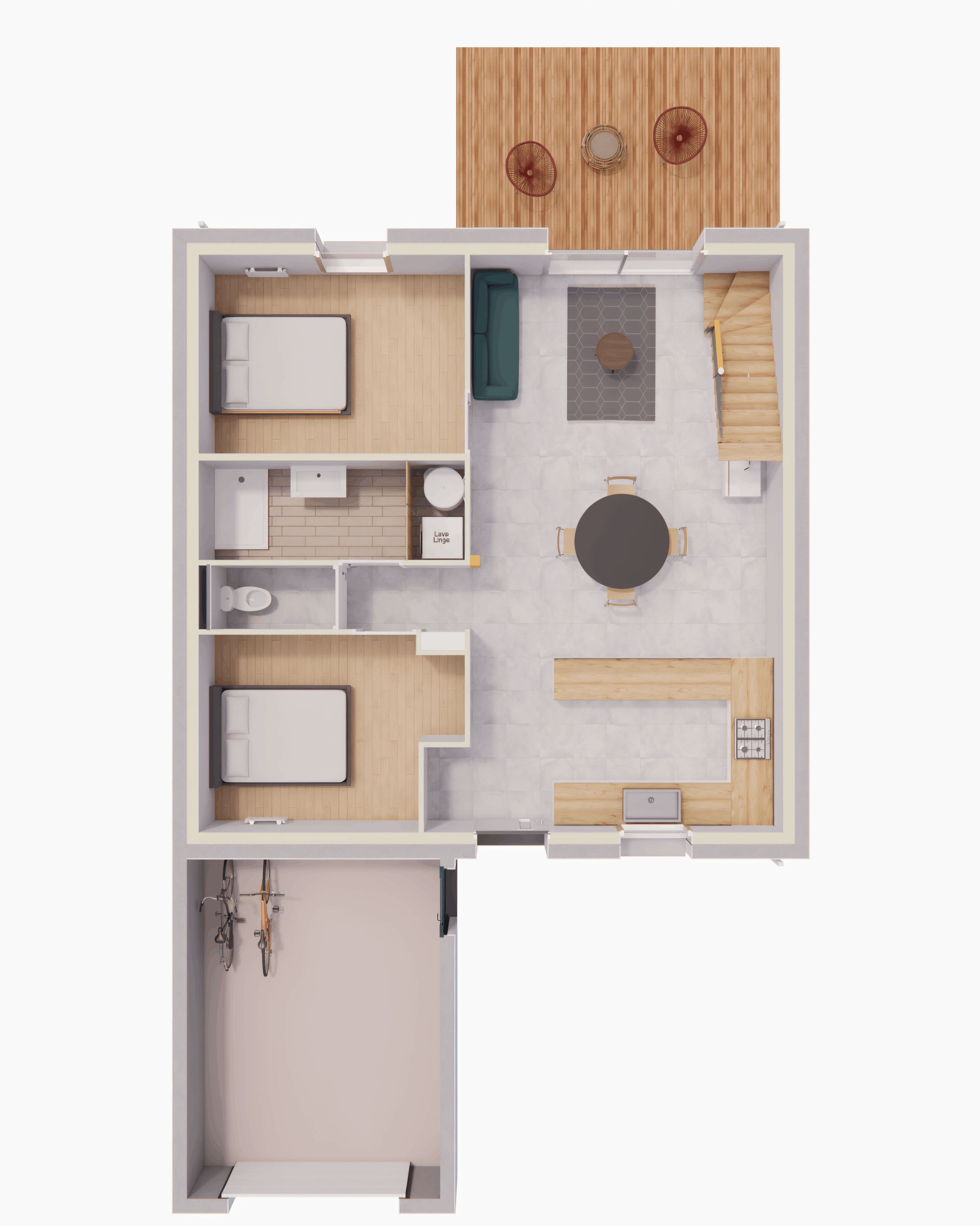 plan maison ecolutive T3 PP