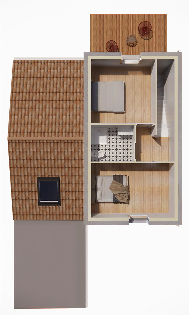 plan maison ecolutive T4 étage + garage