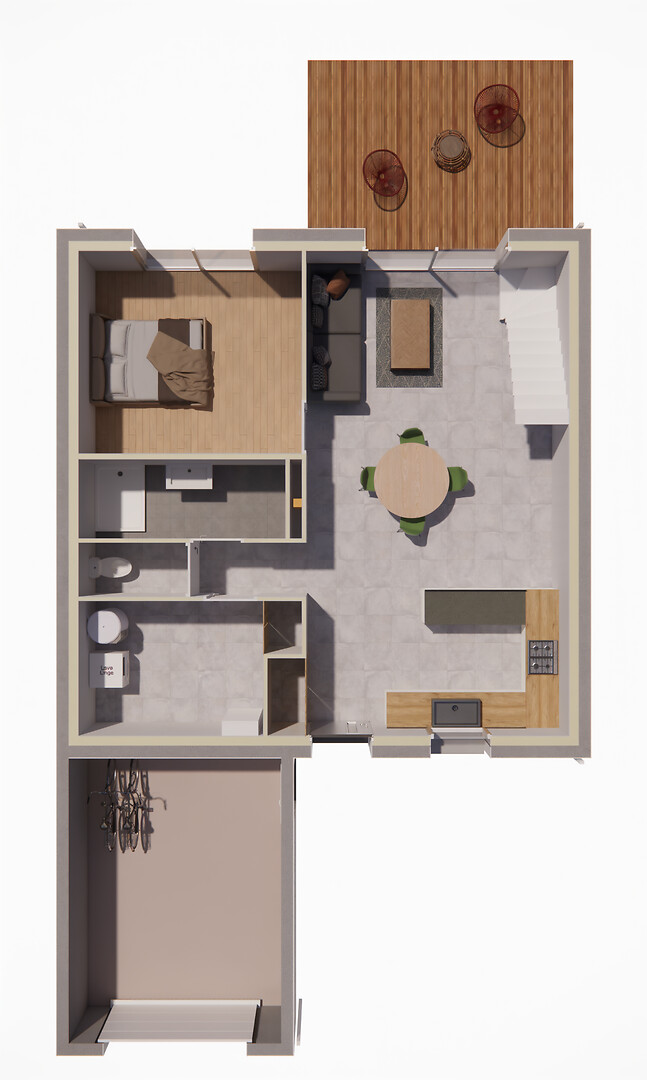 plan maison ecolutive T4 étage + garage