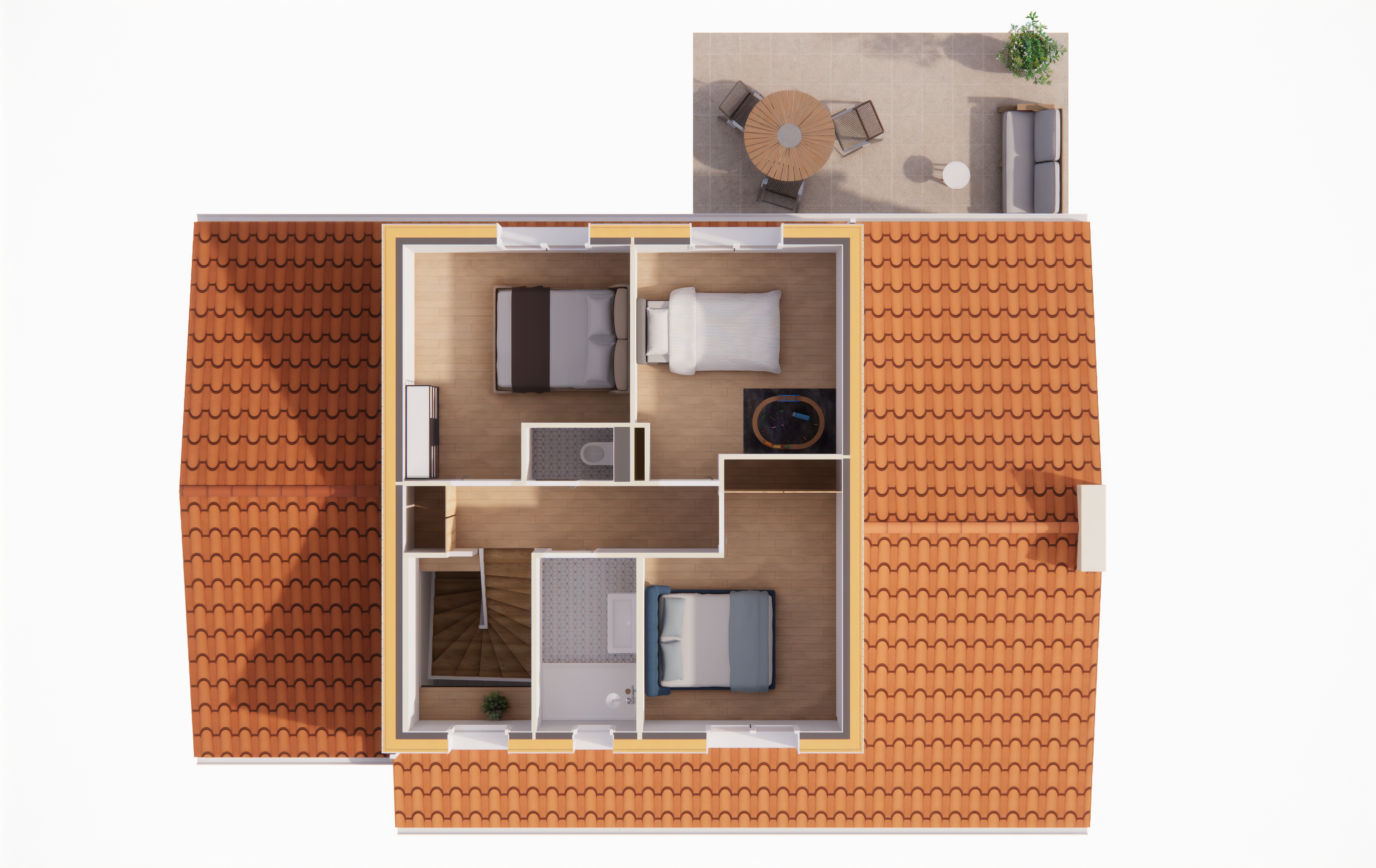 Surelevation 3 chambres 40 m2