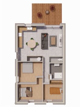 Plan de la maison écolutive T4 PP