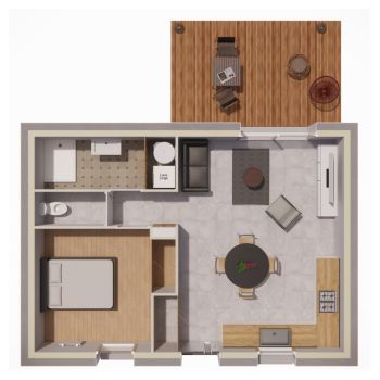 Plan de la maison T2