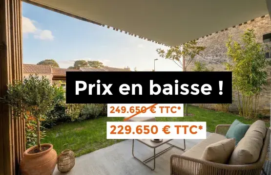 visuel prix en baisse appartement T2 Mirmily Saint Michel