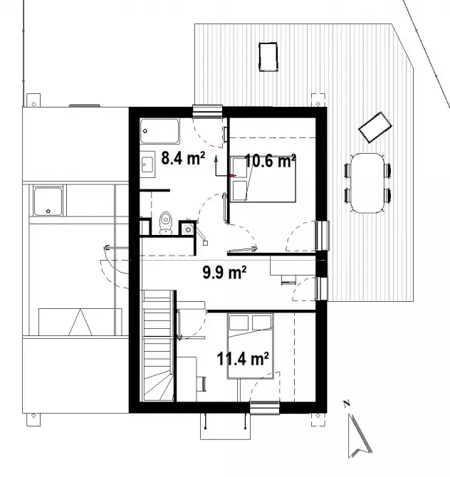 plan etage maison initiale bois fay de bretagne