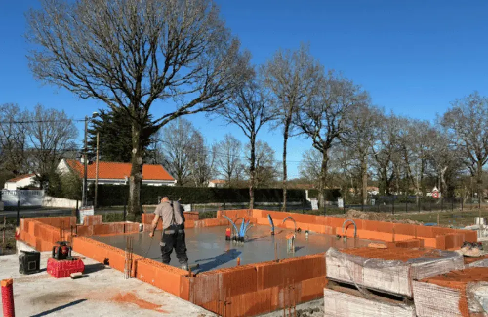 Vue des parcelles de terrains constructibles à La Garnière, Saint-Père en Retz en Loire-Atlantique