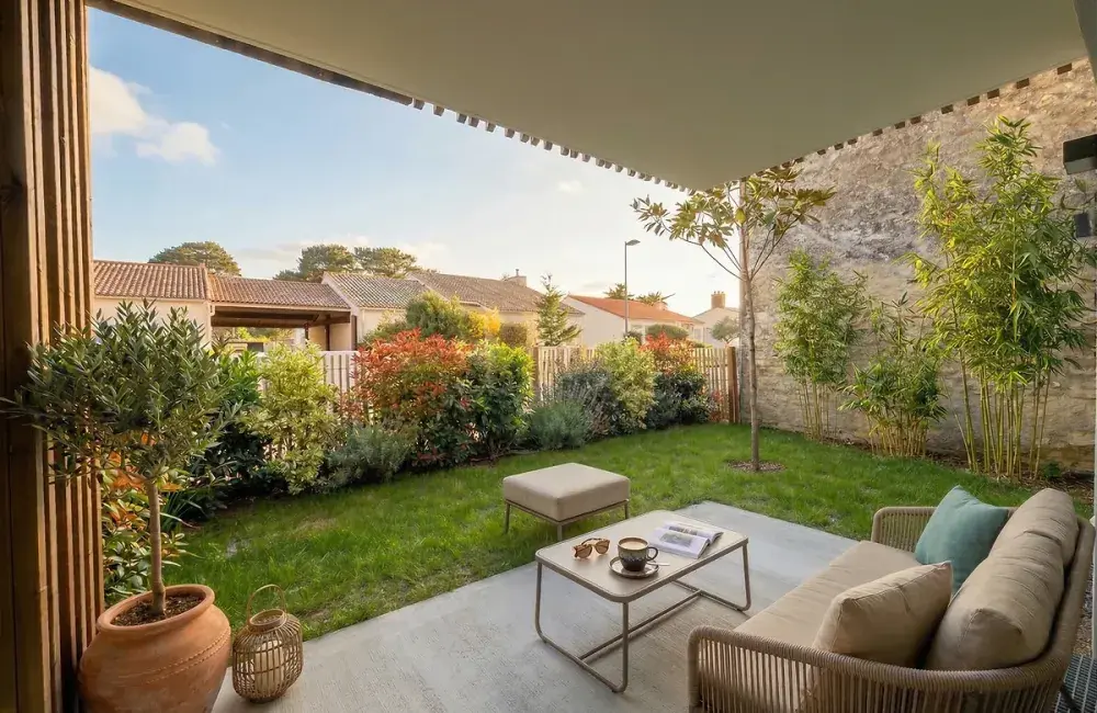 appartement jardin T2 RDC mirmily saint michel 