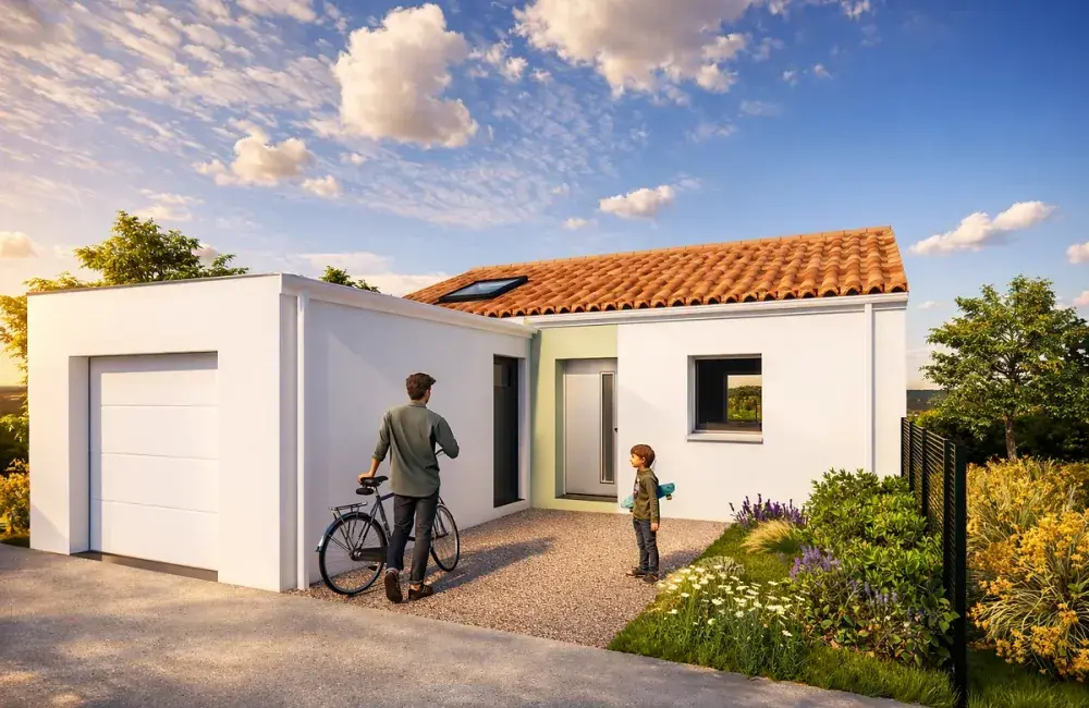 modele maison ecolutive T3 plain pied + garage