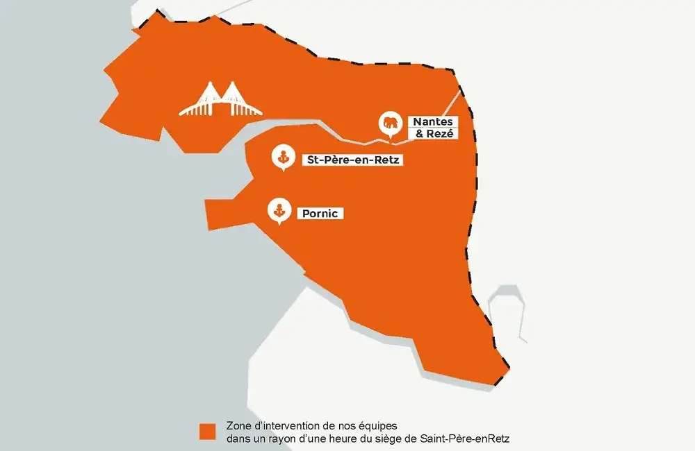 zone d'intervention des équipes Macoretz