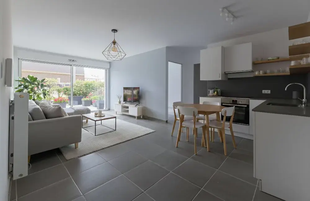 appartement piece de vie T2 RDC mirmily saint michel 