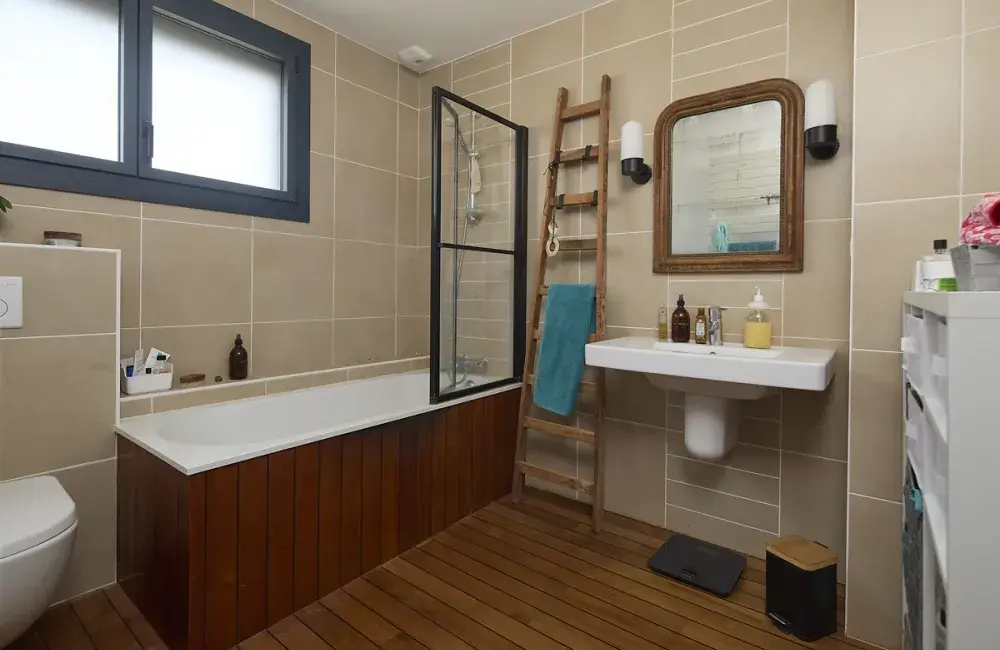 salle de bain extension ossature bois saint nazaire