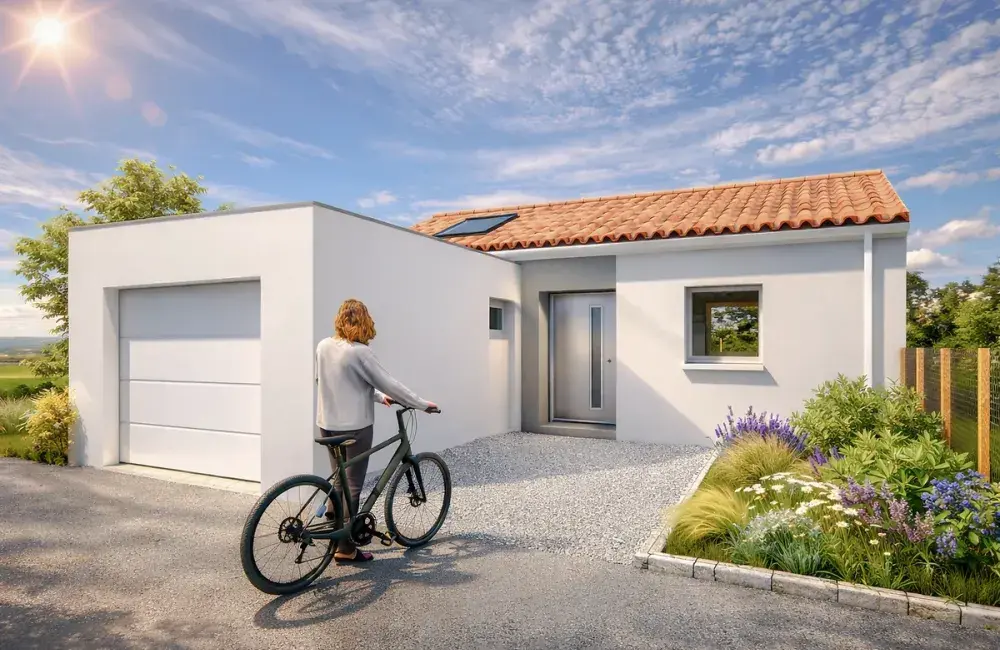 modele maison ecolutive T2 plain pied + garage