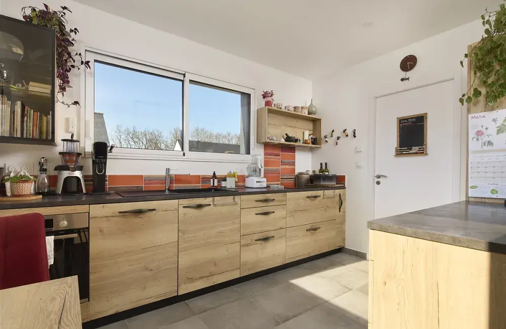 cuisine fenetre coulissante maison sur-mesure bois la turballe