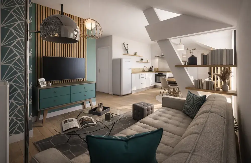appartement piece de vie T3 R+3 mirmily saint michel 